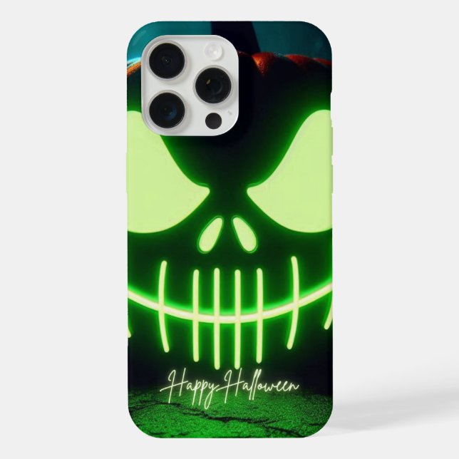 Abóbora de Halloween verde-assustadora (Verso)