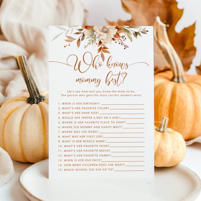 Abóbora de outono Quem conhece o melhor jogo de ch (Criador carregado)