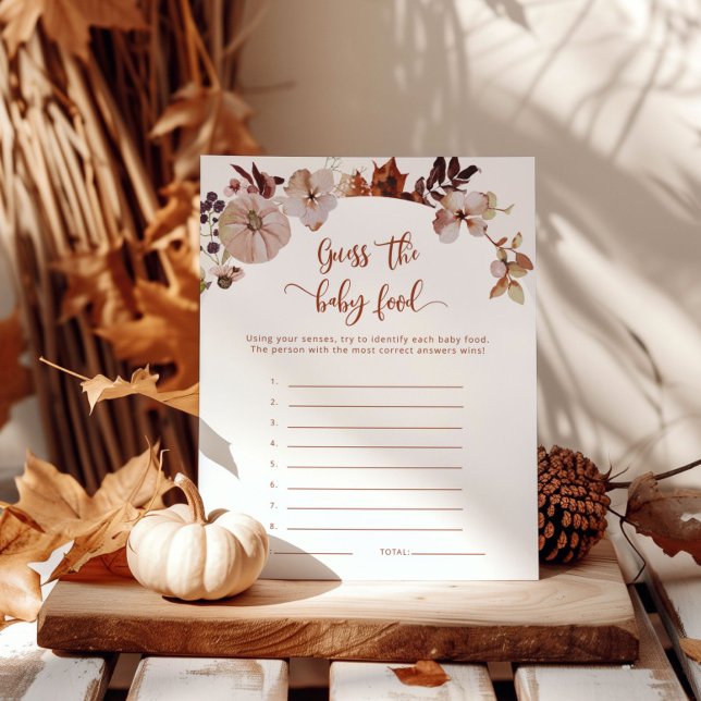 Abóbora de queda, adivinha o jogo da comida do beb (Criador carregado)