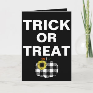 Abóbora De Xadrez De Búfalo Com Cartão De Saudação