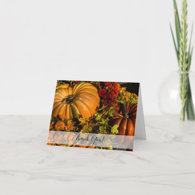 Abóbora E Cartões de agradecimentos De Disposição  (Frente)