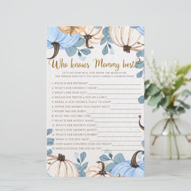 Abóbora Floral - Quem conhece o melhor jogo de chá (Em pé/Frente)