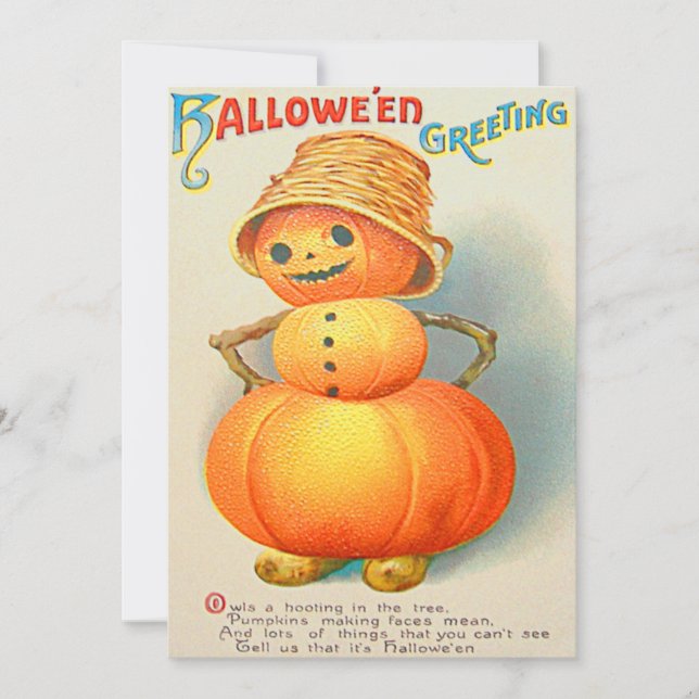 Abóbora Jack O' Lantern Boneco de Neve (Frente)