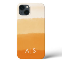 Abóbora Laranja Ombre com Iniciais Monogramadas El