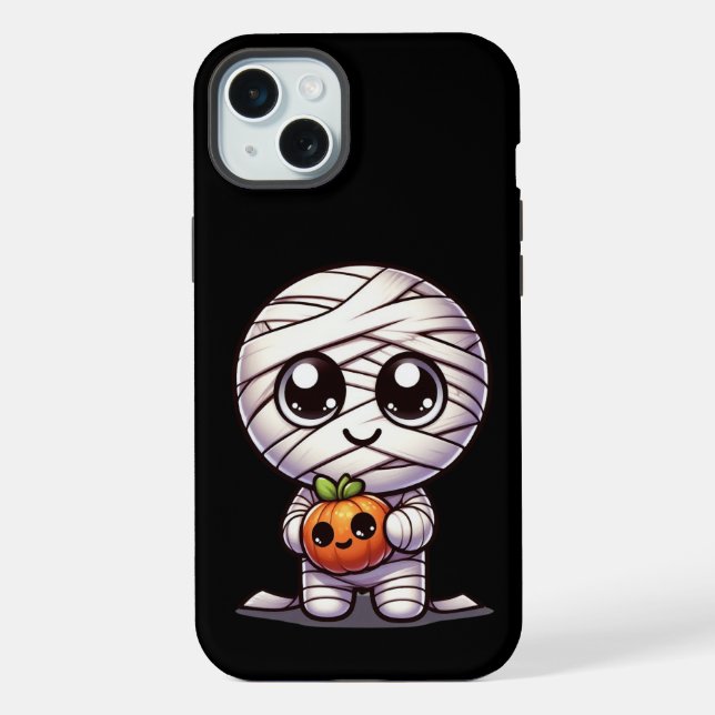 Abóbora/múmia fofa de Halloween (Verso)