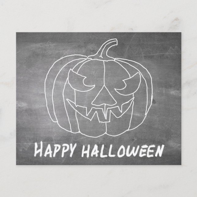 Abóbora para Halloween 3 visual de quadro-negro (Frente)