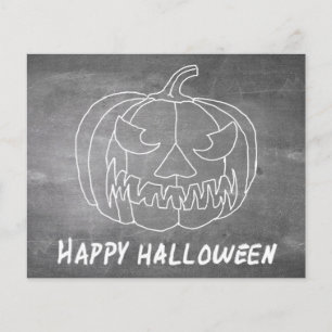 Abóbora para o visual de quadro-negro do Halloween