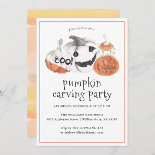 Abóbora que cinzela o convite de festas de o Dia