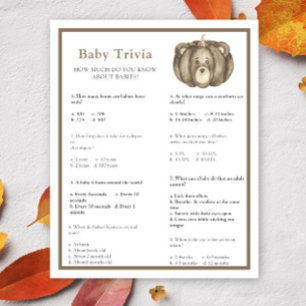 Abóbora-queda - Baby Trivia Jogo Chá de fraldas