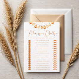 Abóbora-Urso Que Disse Mamãe ou jogo de Pai