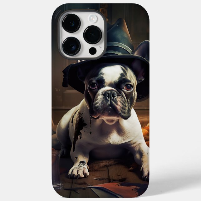 Abóboras Assustadoras de Halloween do Bulldog Fran (Verso)