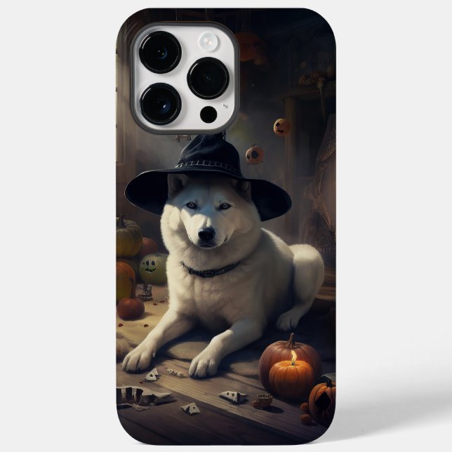 Abóboras de Akita no Halloween Assustadoras (Verso)
