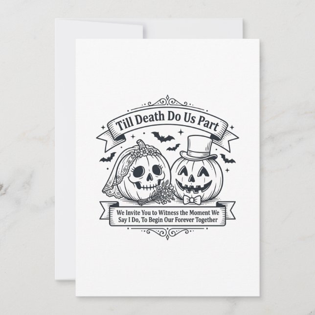 Abóboras de Halloween de Casamento Até que a Morte (Frente)