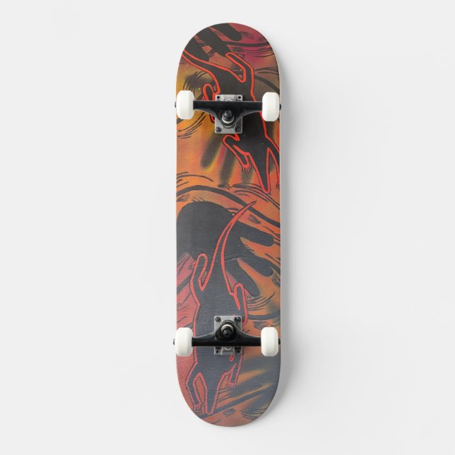 Aboriginal goanna skateboard  (Frente)