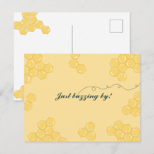 Aborinha Fofa ‘Só passando!’ Cartão Postal de Mel