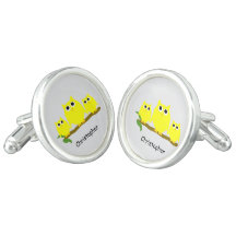 Abelhas Coruja Design Cuflinks Personalizados
