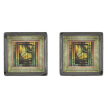 Art Deco Em Verde E Dourado