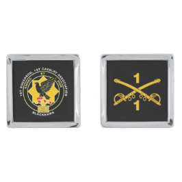 Abotoaduras Com Acabamento Prateado Cav Cufflinks