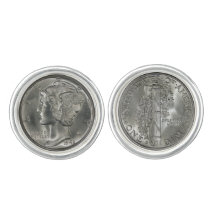 Os botão de punho dos homens; Design da moeda de