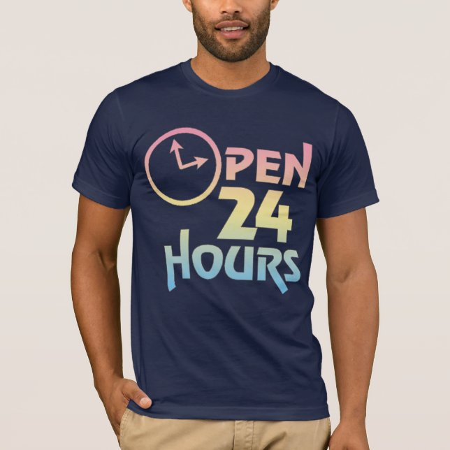 Abra 24 horas de t-shirt da maternidade (Frente)