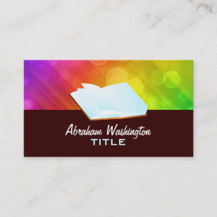 abra cartões de visitas do livro