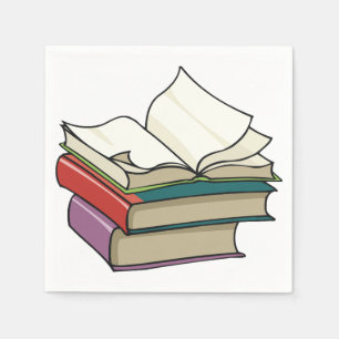 Abra os guardanapo de papel do livro