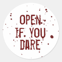 Abra se ousar usar o adesivo de Halloween do Splat