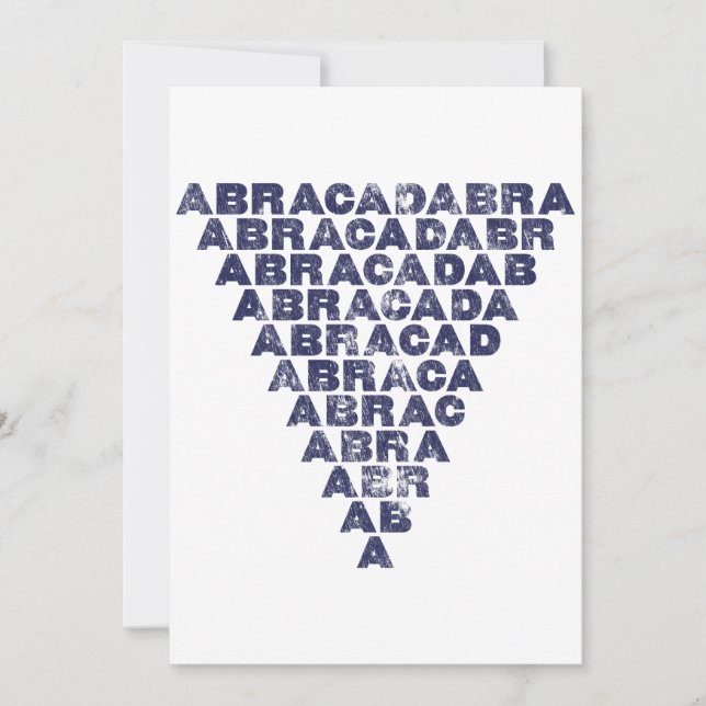 Abracadabra [triângulo invertido escuro] (Frente)