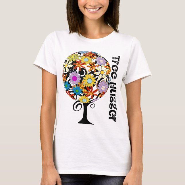 Abraçador de Árvores - Camisetas Orgânicas Flor Tr (Frente)