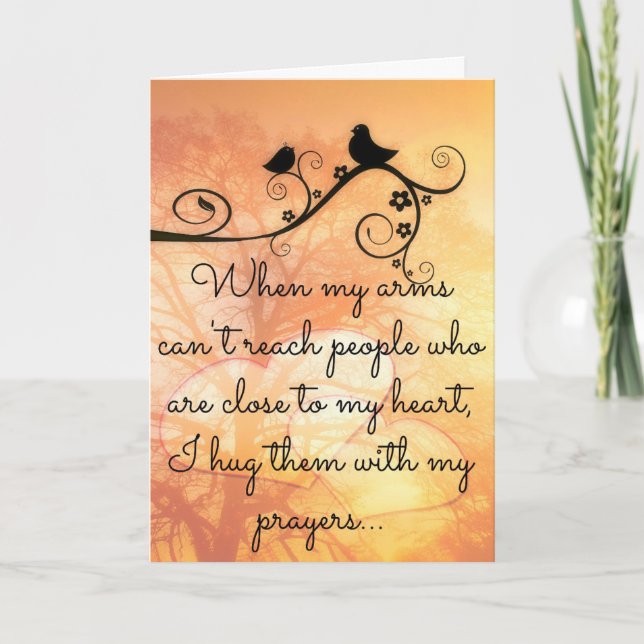 Abraçando Você Com Meu Cartão De Oração (Frente)