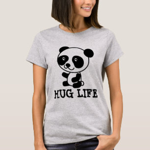 ABRAÇAR A VIDA, Camisetas de Urso Panda