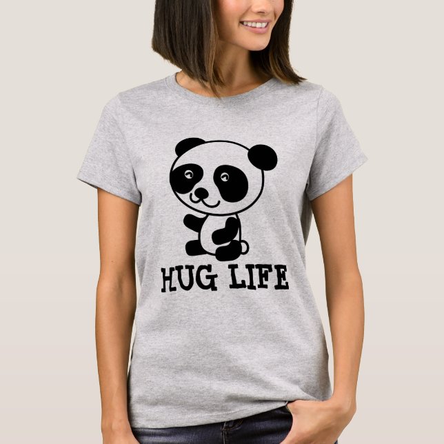 ABRAÇAR A VIDA, Camisetas de Urso Panda (Frente)