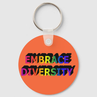 Abraçar Diversidade (Arco-Íris) Chaveiro