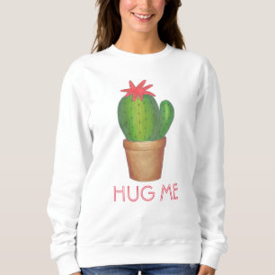 Abraçar-me a camiseta de flores de cactus com plan