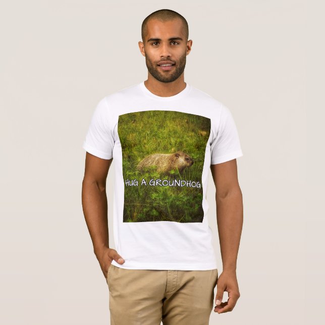 Abraçar uma camiseta de marmota (Frente Completa)