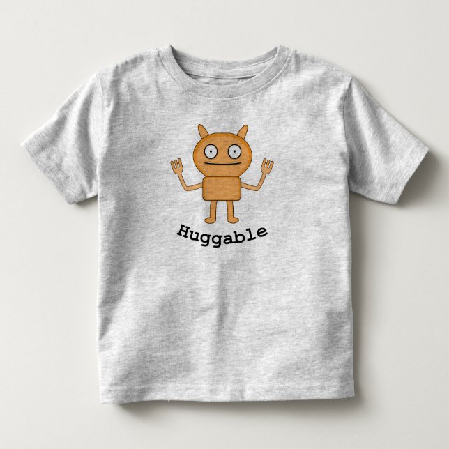 Abrace - Camiseta de Jersey Fino para Crianças Peq (Frente)