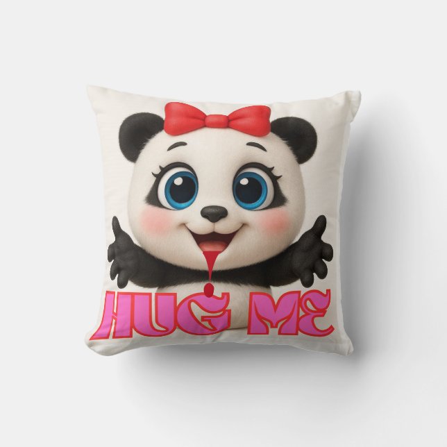 Abrace-me 🤗 Almofada de panda – Panda Kawaii Fofo (Frente)