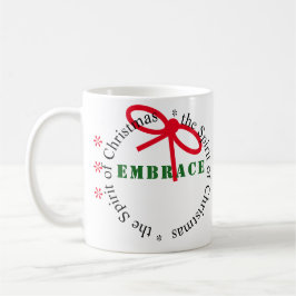 Abrace o espírito da caneca da alegria do Natal