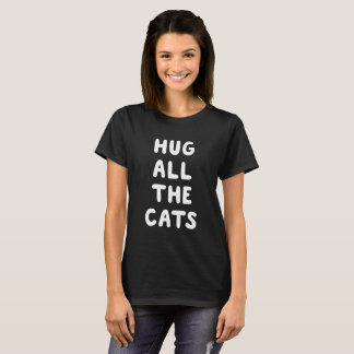 Abrace todo o t-shirt bonito dos gatos