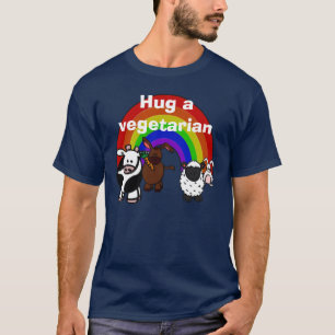 Abrace um t-shirt da obscuridade do vegetariano