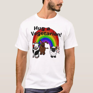 Abrace um t-shirt do vegetariano