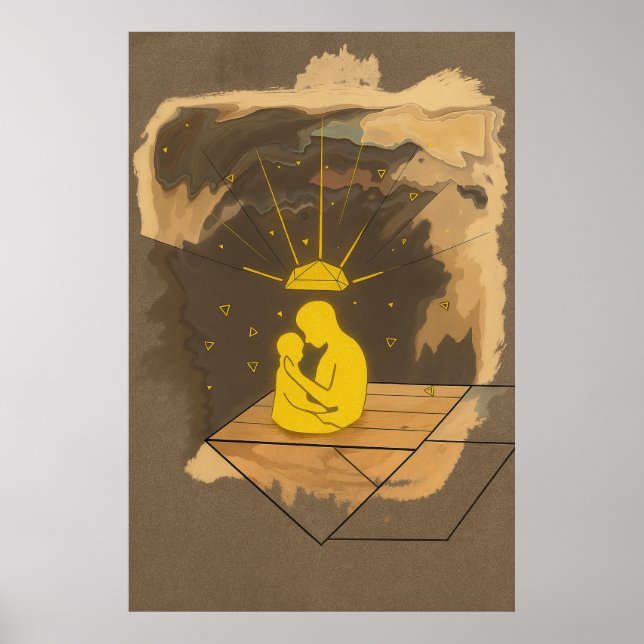 Abraço do Céu – Poster Memorial Personalizado (Frente)