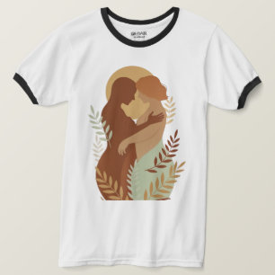 Abraço Etéreo Camiseta Artística - Minimalista 