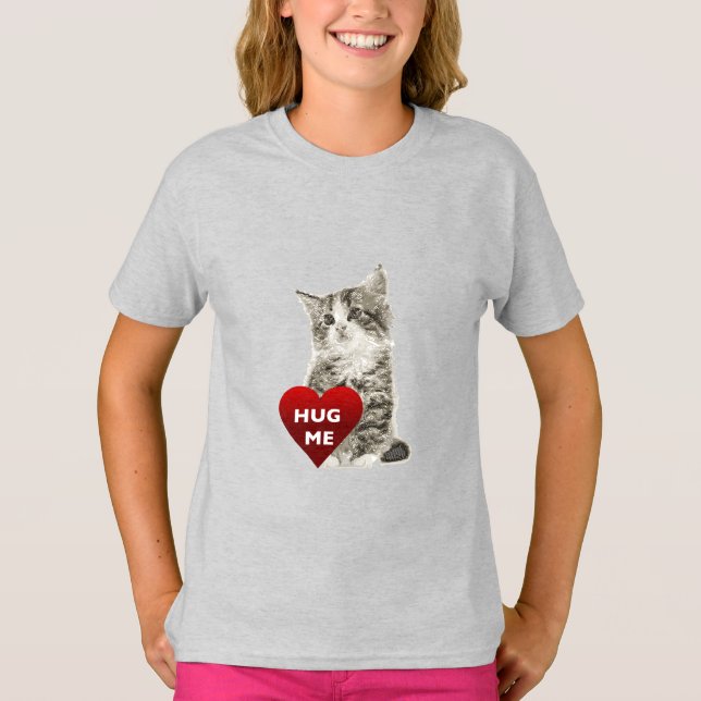 Abraço-me - Camisa Básica Para Meninas (Frente)