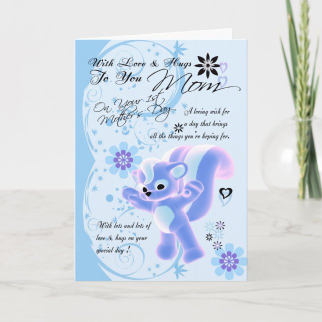 Abraços de Aniversário para a mãe, Cartão de Anive (Frente)