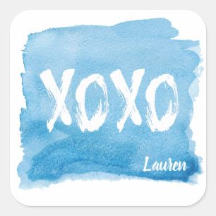 Abraços e beijos   Autocolante personalizado