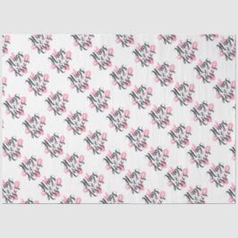 Abraços e Beijos com Papel Tecido Coração