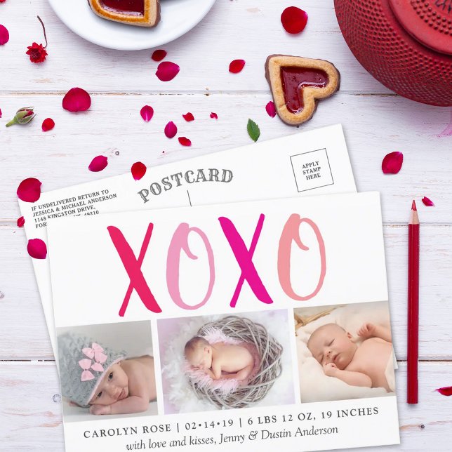 Abraços e Beijos (XOXO) 3 Anúncio de Nascimento co (Criador carregado)