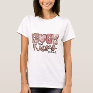 Abraços e beijos xoxo Dia de os namorados T-Shirt