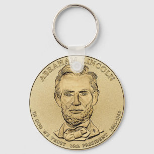 Abraham Lincoln $1 Chaveiro de Moedas Presidenciai